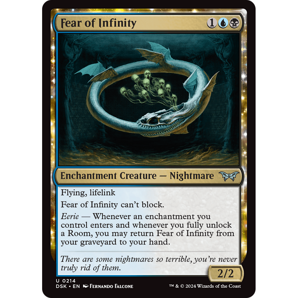 Fear of Infinity (DSK-214) - Duskmourn: House of Horror: (enchantment) Foil