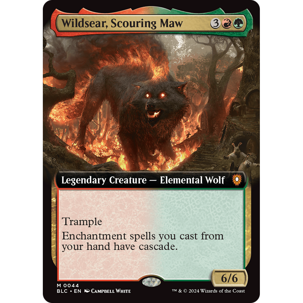 Wildsear, Scouring Maw (BLC-044) - Bloomburrow Commander: (Extended Art) Foil