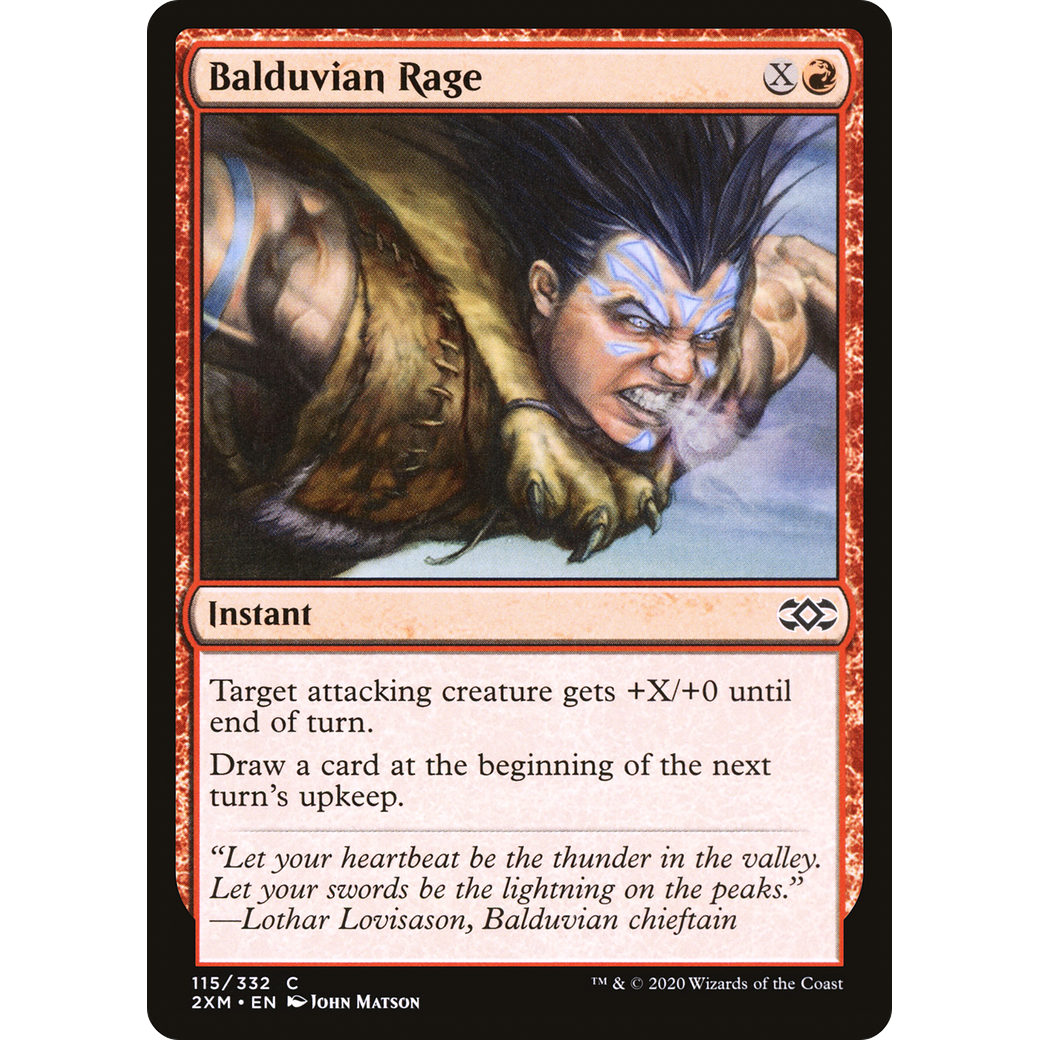 Balduvian Rage (2XM-115) - Double Masters Foil