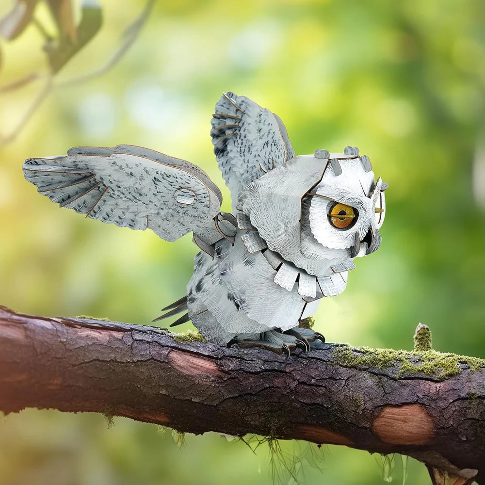 Snowy Owl 3D Kraft Paper Puzzle