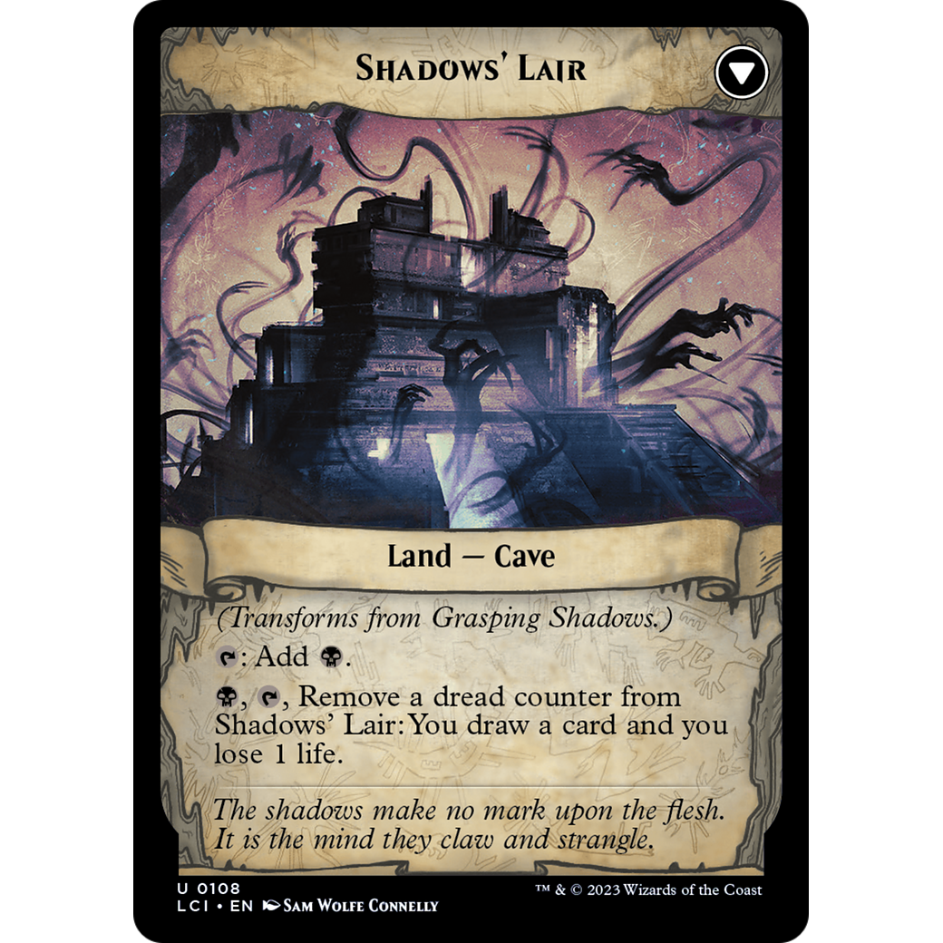 Grasping Shadows // Shadows' Lair (LCI-108) - The Lost Caverns of Ixalan