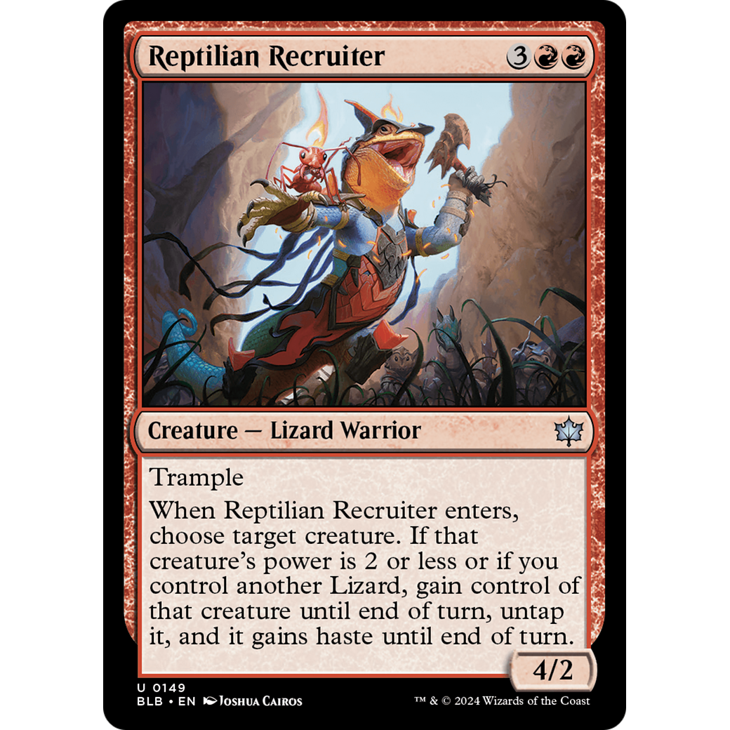 Reptilian Recruiter (BLB-149) - Bloomburrow Foil