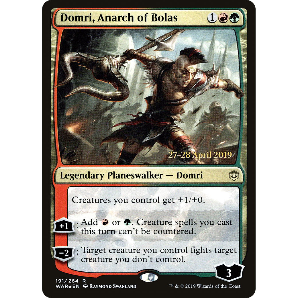 Domri, Anarch of Bolas (PRE-191) - War of the Spark Promos Foil