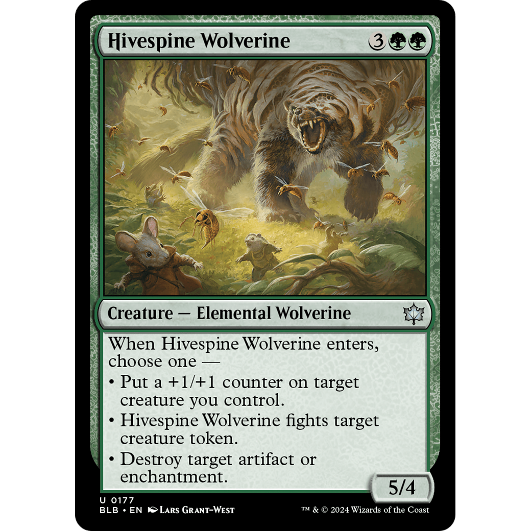 Hivespine Wolverine (BLB-177) - Bloomburrow