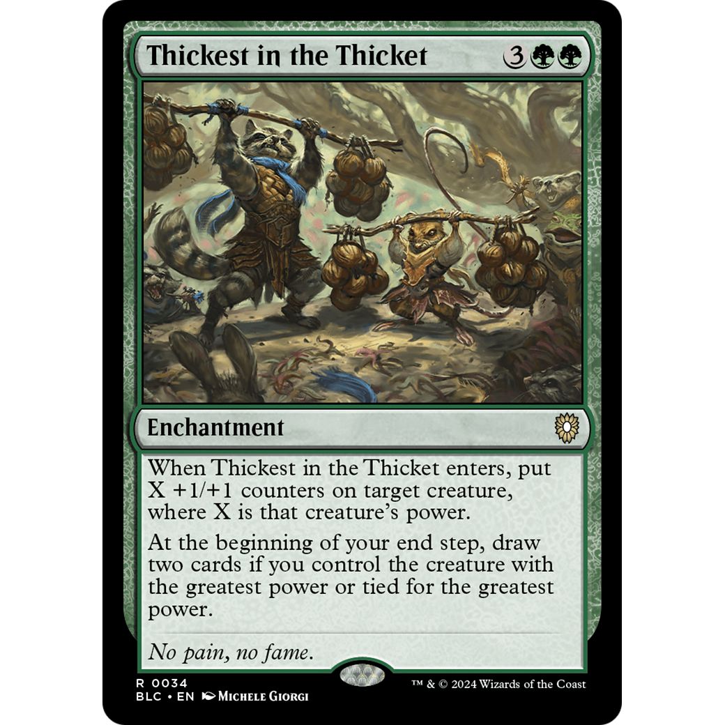 Thickest in the Thicket (BLC-034) - Bloomburrow Commander