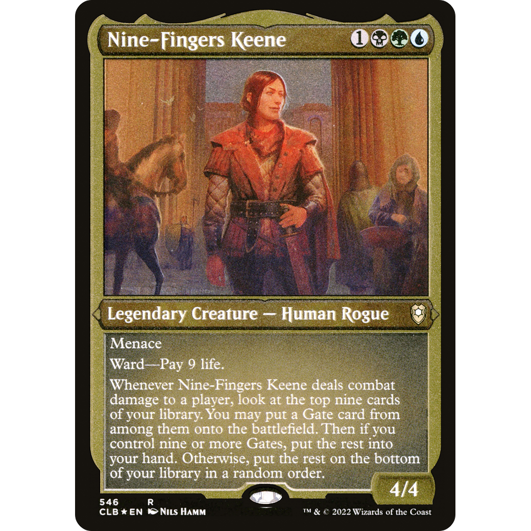 Nine-Fingers Keene (CLB-546) - Commander Legends: Battle for Baldur's Gate Etched Foil