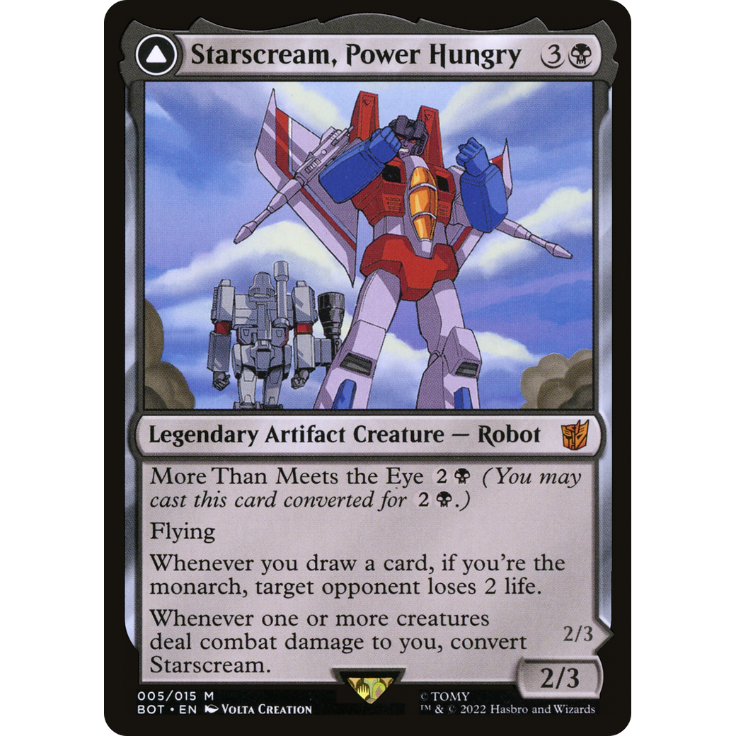 Starscream, Power Hungry (BOT-005) - Transformers: (convertdfc) Foil