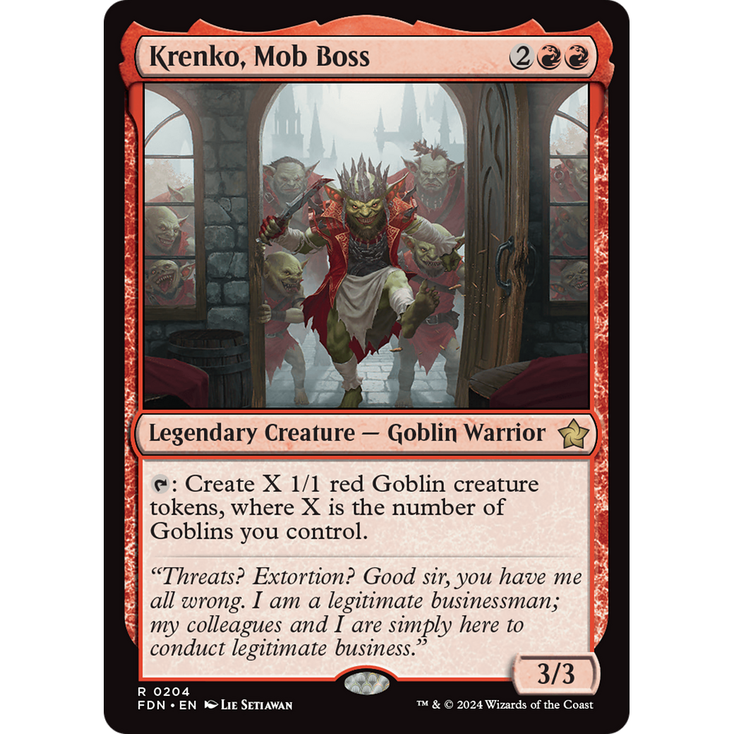 Krenko, Mob Boss (FDN-204) - Foundations Foil