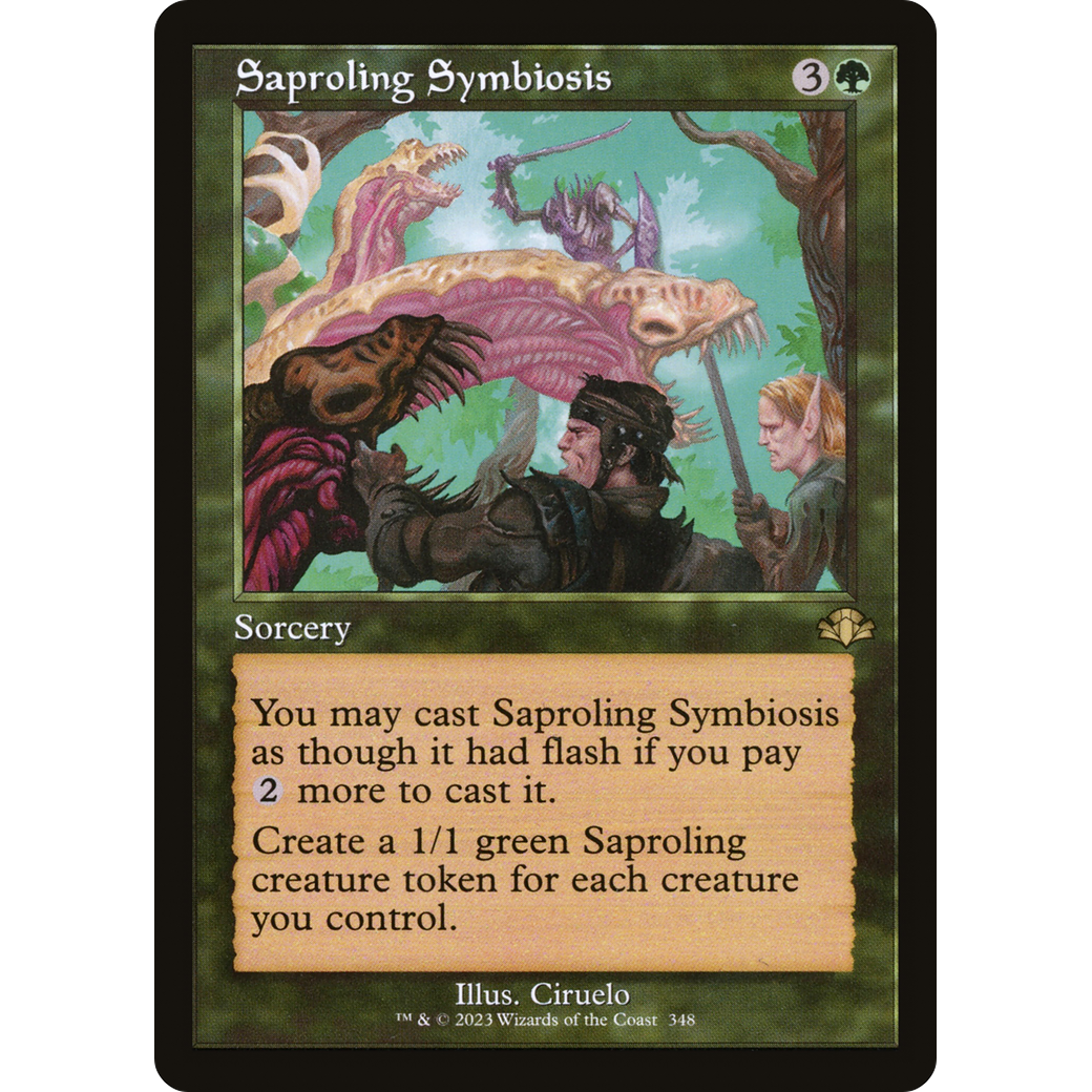 Saproling Symbiosis (Retro Frame) (DMR-348) - Dominaria Remastered Foil