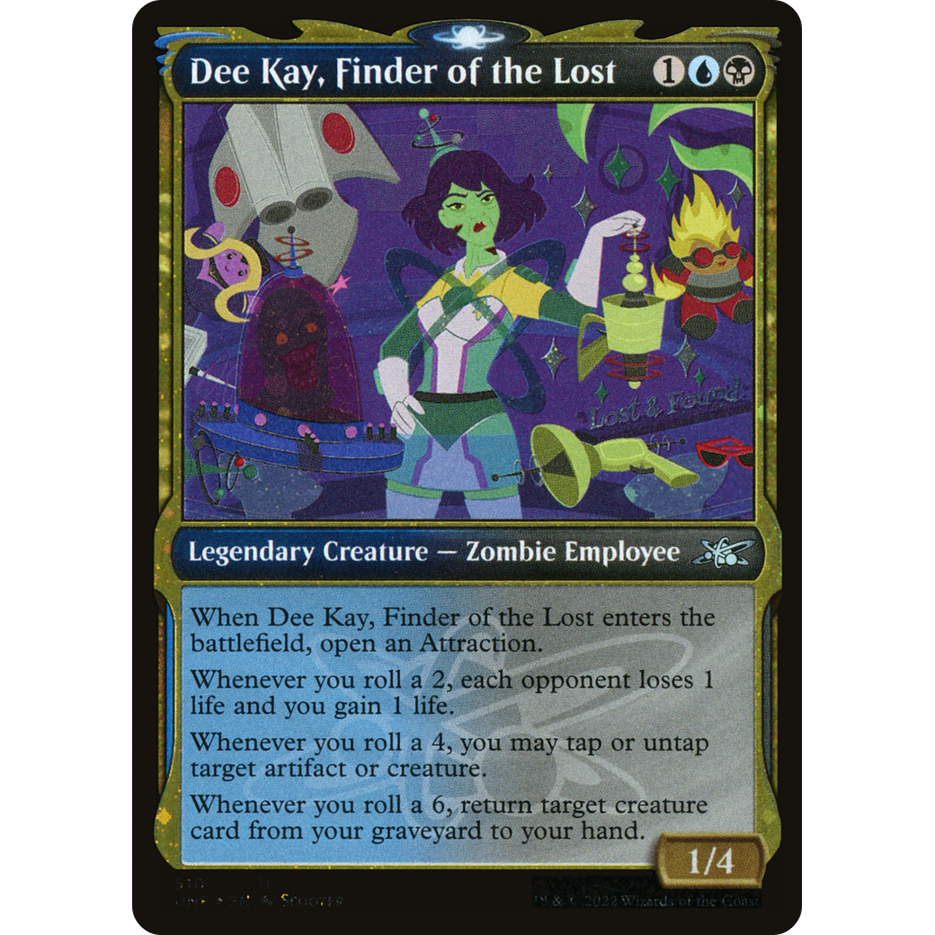 Dee Kay, Finder of the Lost (Showcase) (Galaxy Foil) (UNF-510) - Unfinity: (Showcase) Foil