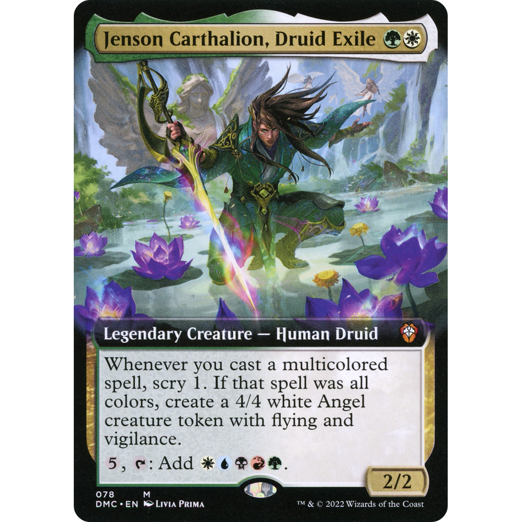 Jenson Carthalion, Druid Exile (Extended Art) (DMC-078) - Dominaria United Commander: (Extended Art) Foil