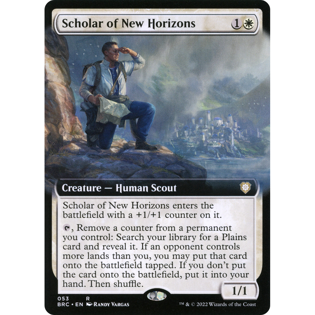 Scholar of New Horizons (Extended Art) (BRC-053) - The Brothers' War Commander: (Extended Art)