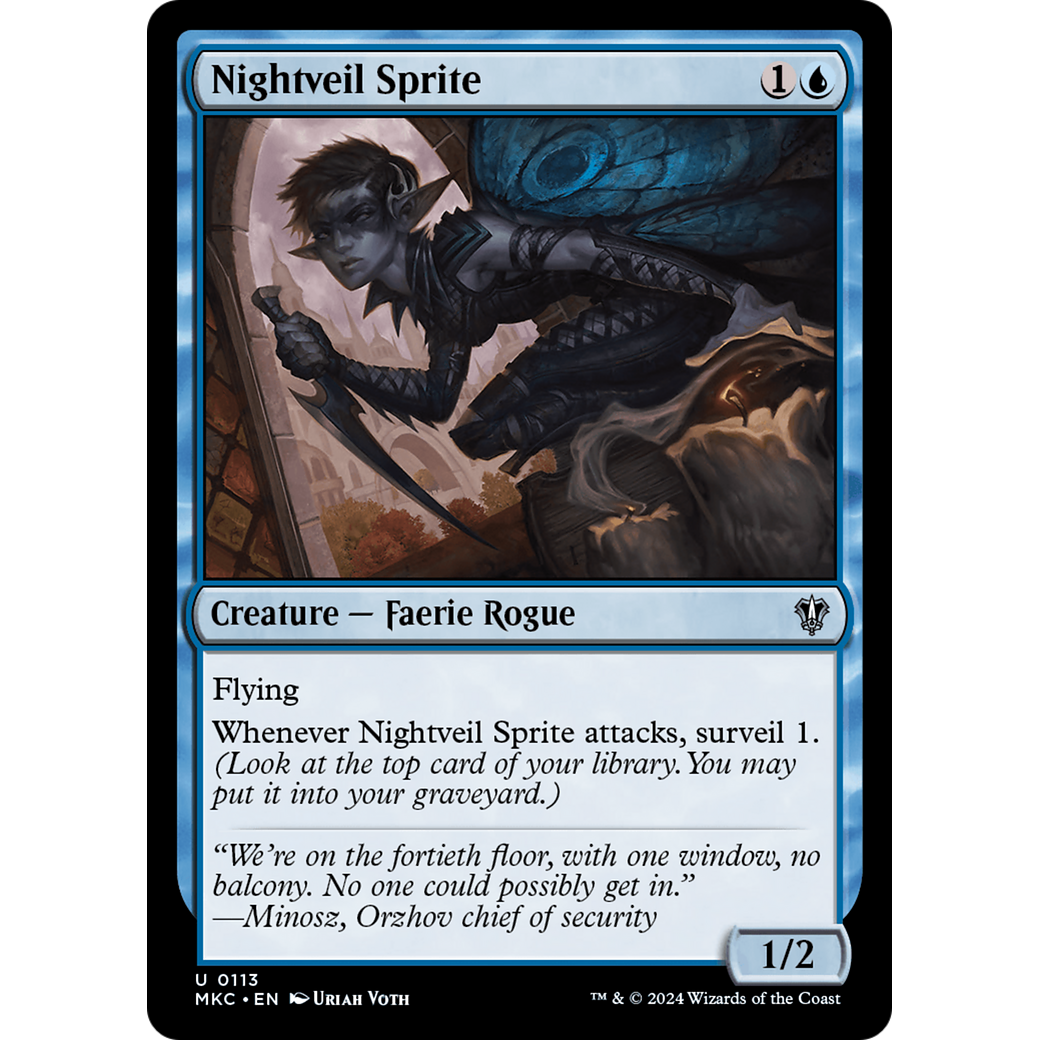 Nightveil Sprite (MKC-113) - Murders at Karlov Manor Commander