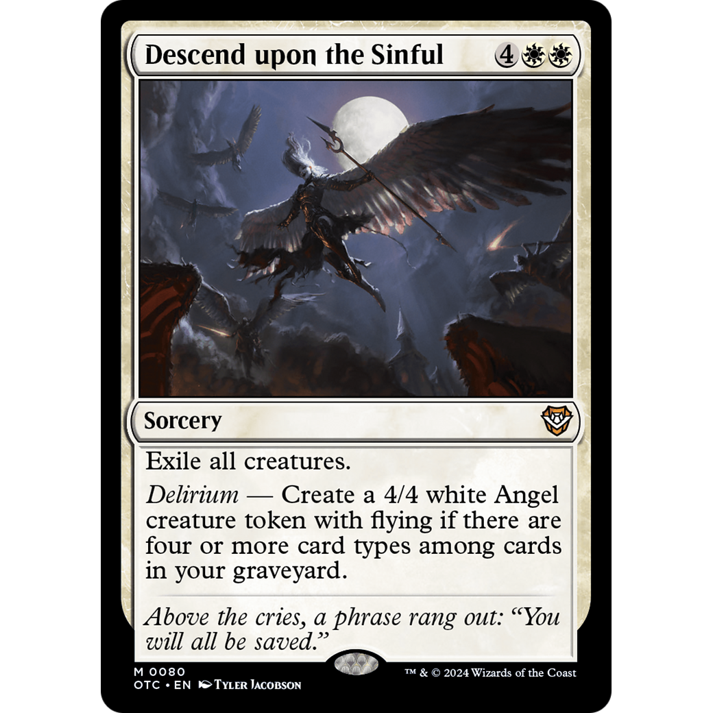 Descend upon the Sinful (OTC-080) - Outlaws of Thunder Junction Commander