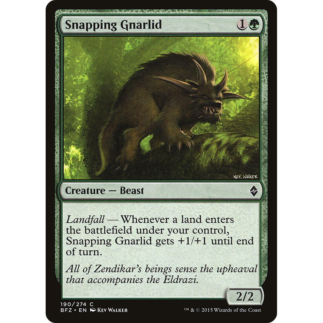 Snapping Gnarlid (BFZ-190) - Battle for Zendikar Foil