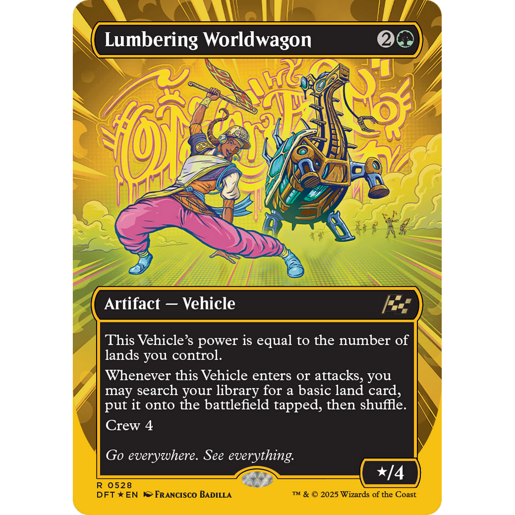 Lumbering Worldwagon (DFT-528) - Aetherdrift (Borderless) Foil