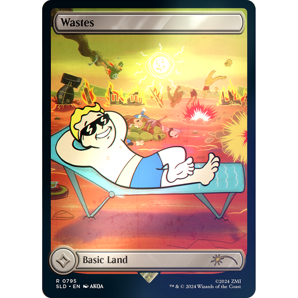 Wastes (795) - Full Art (Rainbow Foil) (SLD-795) - Secret Lair Drop Foil