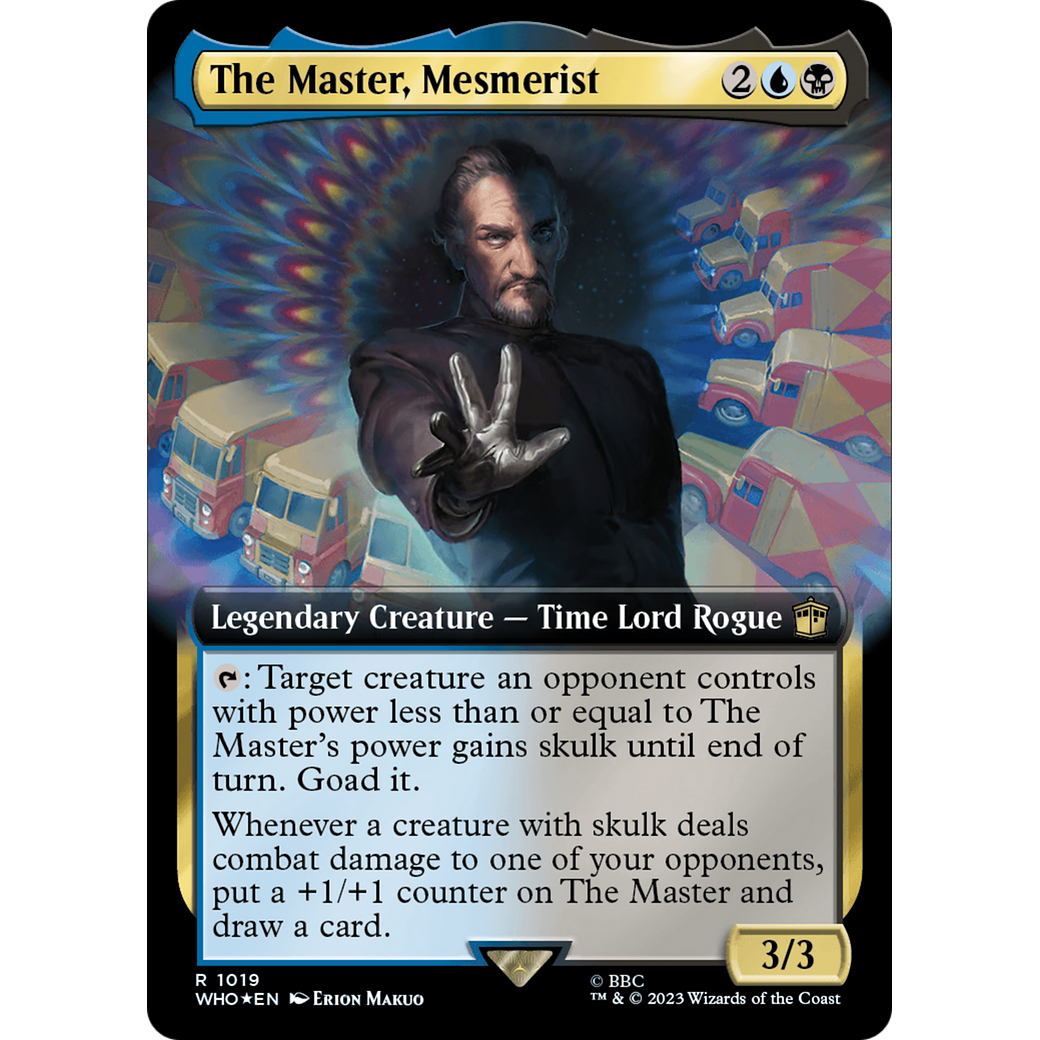 The Master, Mesmerist (Extended Art) (Surge Foil) (WHO-1019) - Doctor Who: (Extended Art) Foil