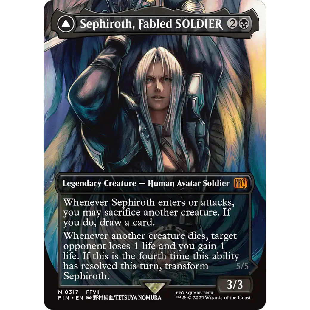 Sephiroth, Fabled SOLDIER (0317) (Borderless) (FIN-317) - FINAL FANTASY (Borderless) Foil