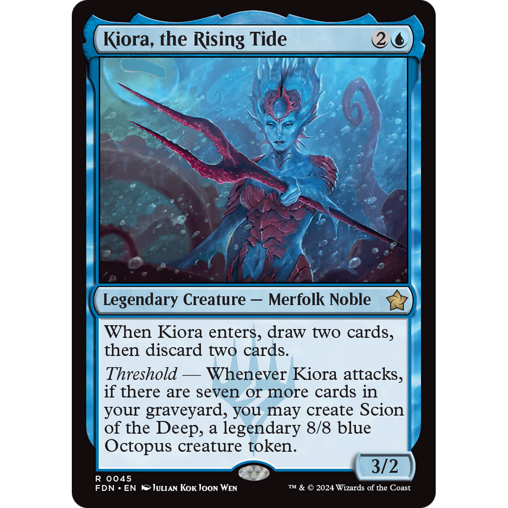 Kiora, the Rising Tide (FDN-045) - Foundations Foil