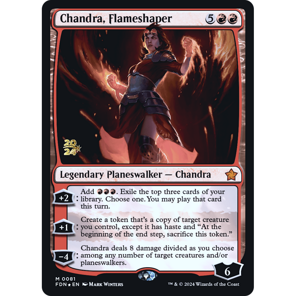 Chandra, Flameshaper (PRE-81S) - Foundations Promos Foil