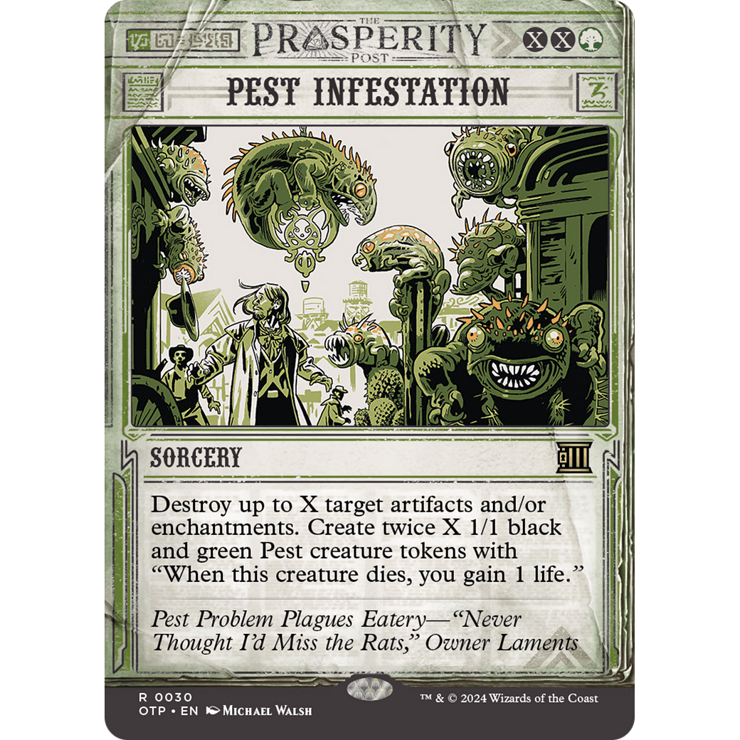 Pest Infestation (OTP-030) - Breaking News: (Showcase) (Borderless) Foil