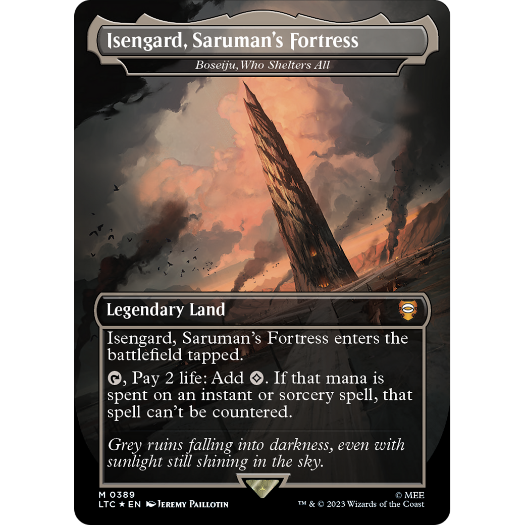Boseiju, Who Shelters All (LTC-389) - Tales of Middle-earth Commander / Isengard, Saruman's Fortress (Borderless) Foil
