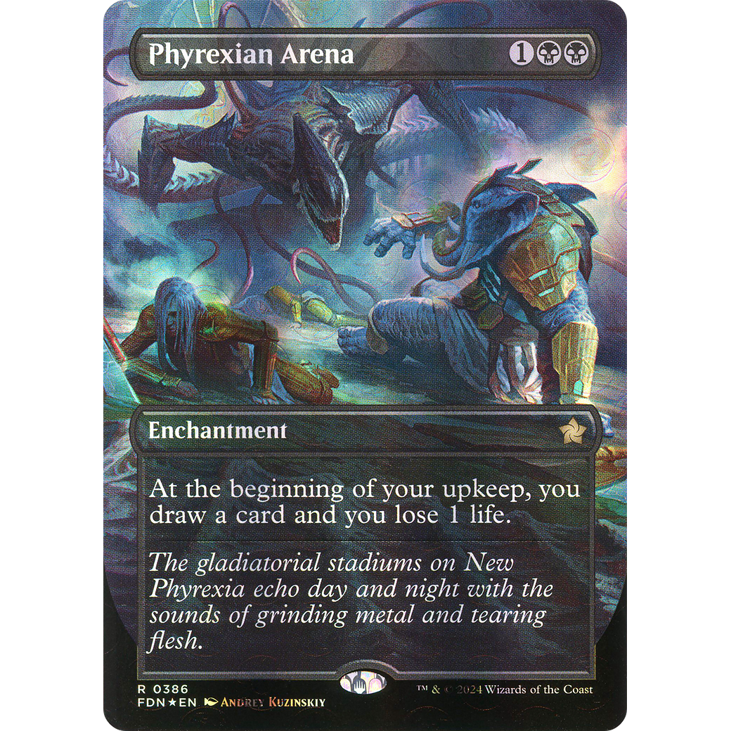 Phyrexian Arena (FDN-386) - Foundations (Borderless) Foil