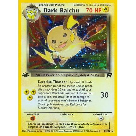 Dark Raichu 83/82 - Team Rocket Unlimited Holofoil