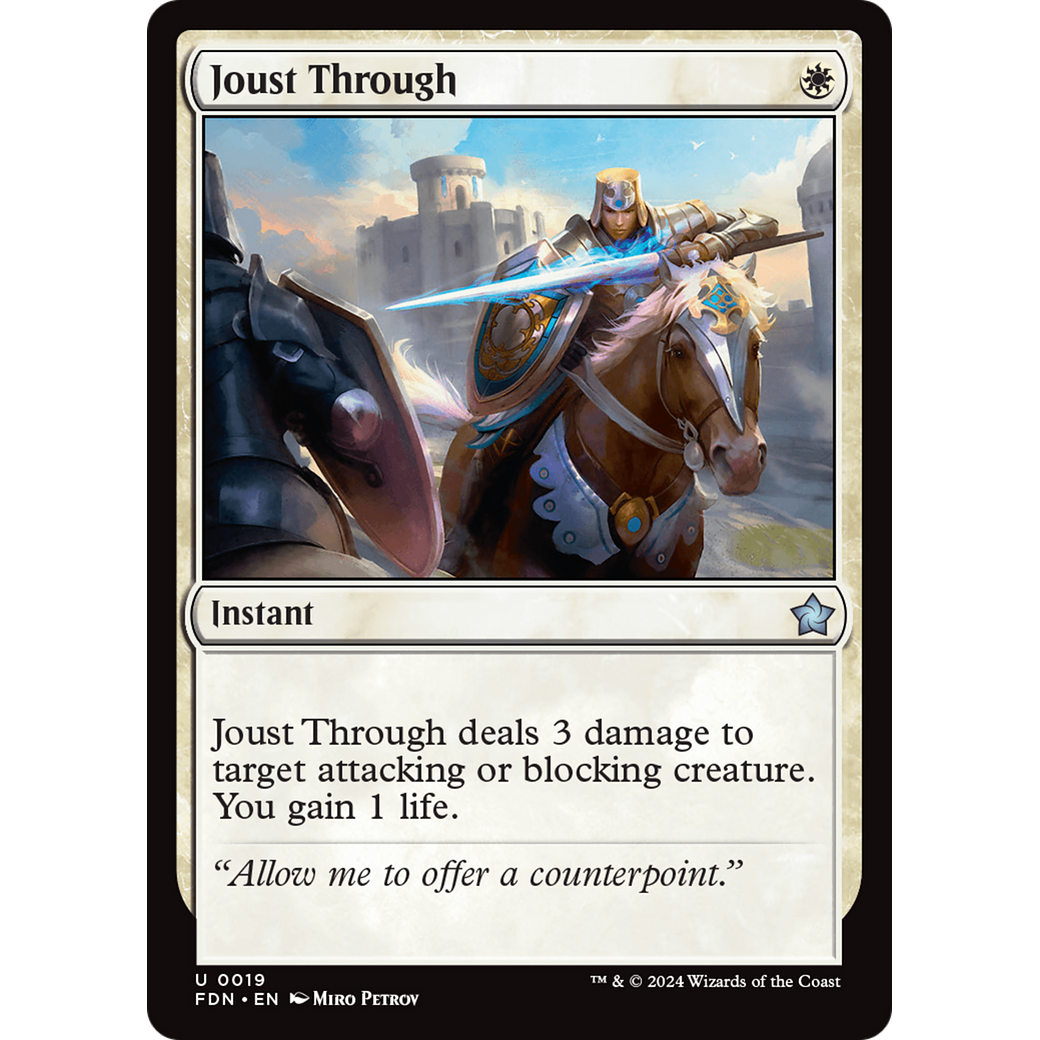 Joust Through (FDN-019) - Foundations Foil