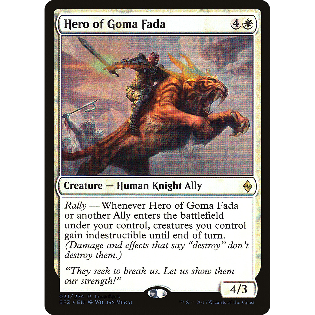 Hero of Goma Fada (UMP-031) - Battle for Zendikar Promos Foil
