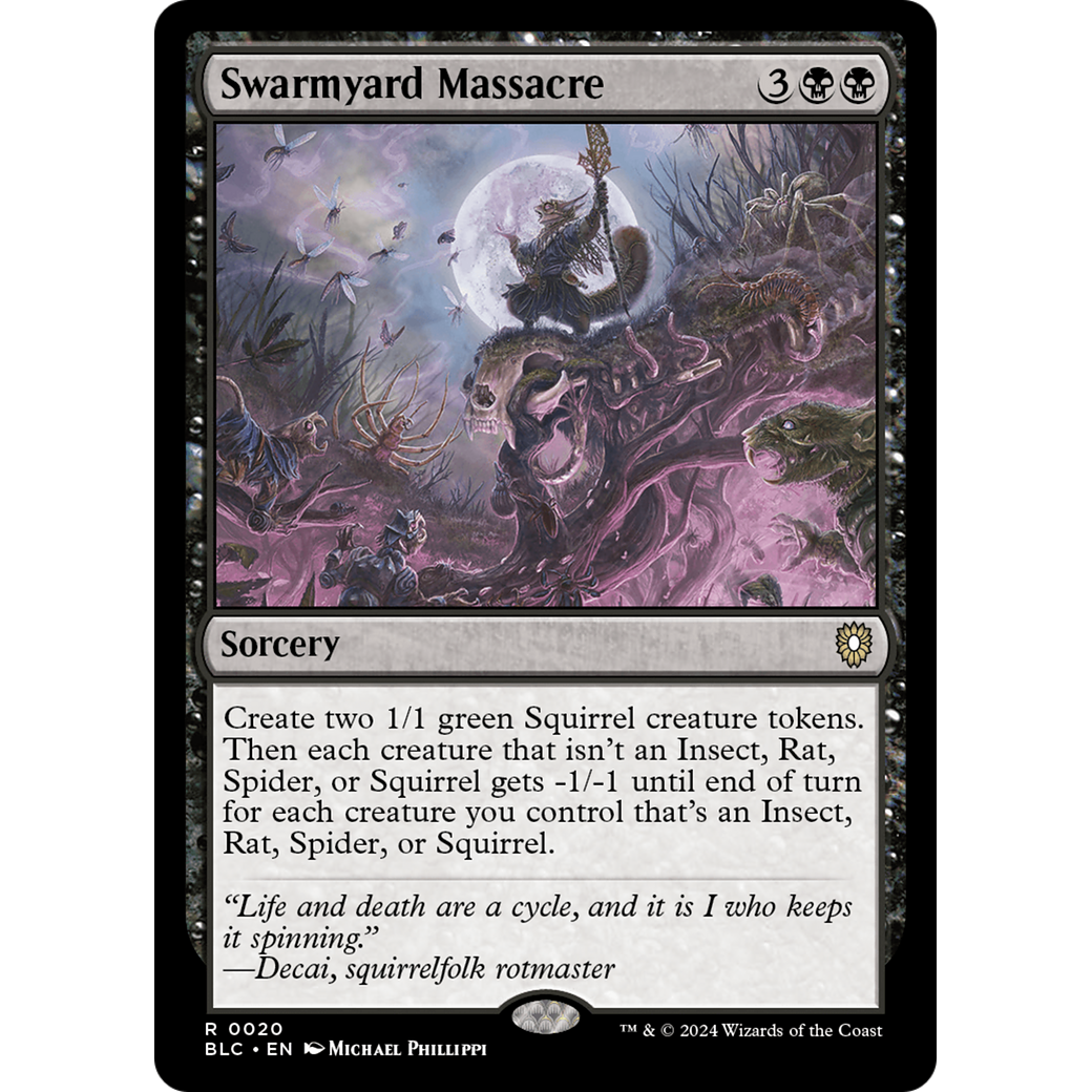 Swarmyard Massacre (BLC-020) - Bloomburrow Commander