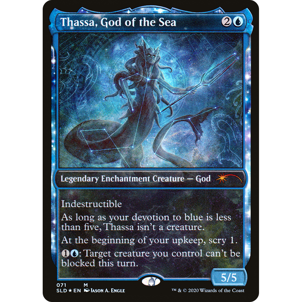 Thassa, God of the Sea (SLD-071) - Secret Lair Drop: (enchantment, Showcase) Foil