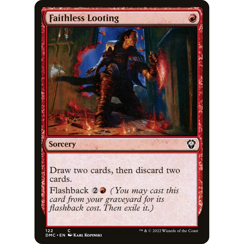 Faithless Looting (DMC-122) - Dominaria United Commander