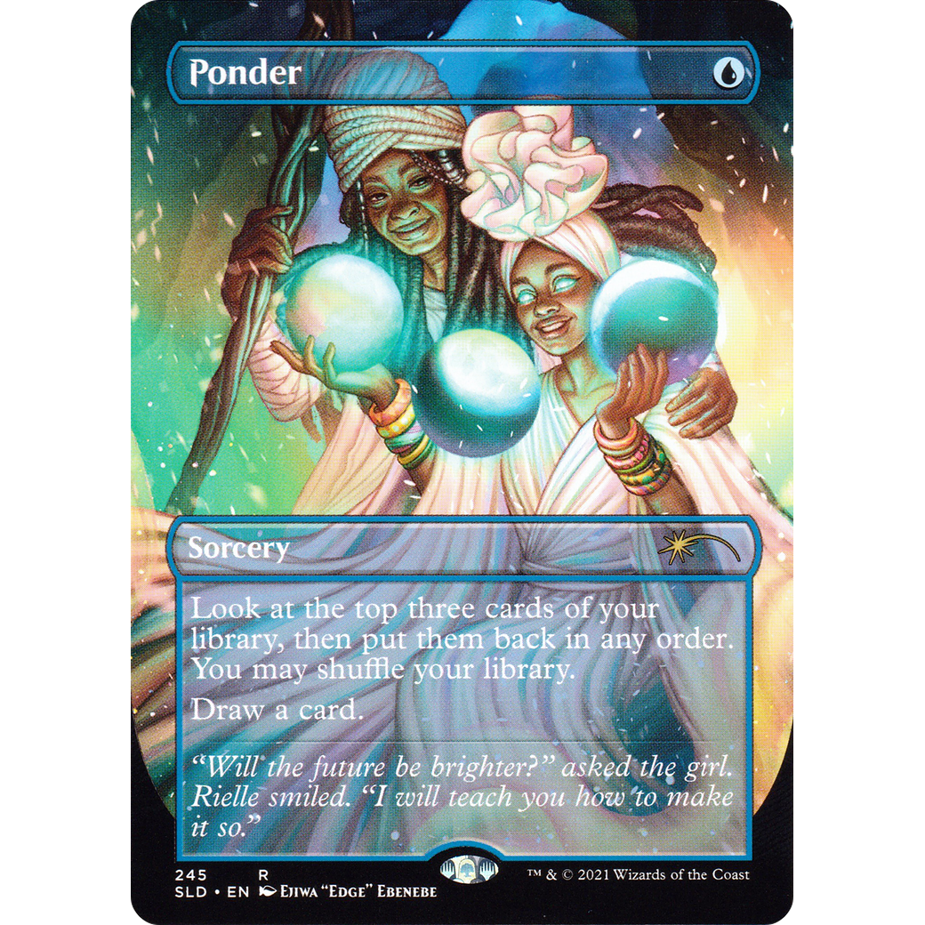 Ponder (245) (SLD-245) - Secret Lair Drop (Borderless) Foil