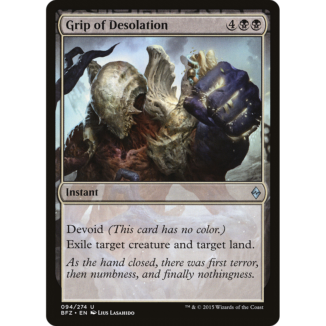 Grip of Desolation (BFZ-094) - Battle for Zendikar: (devoid) Foil
