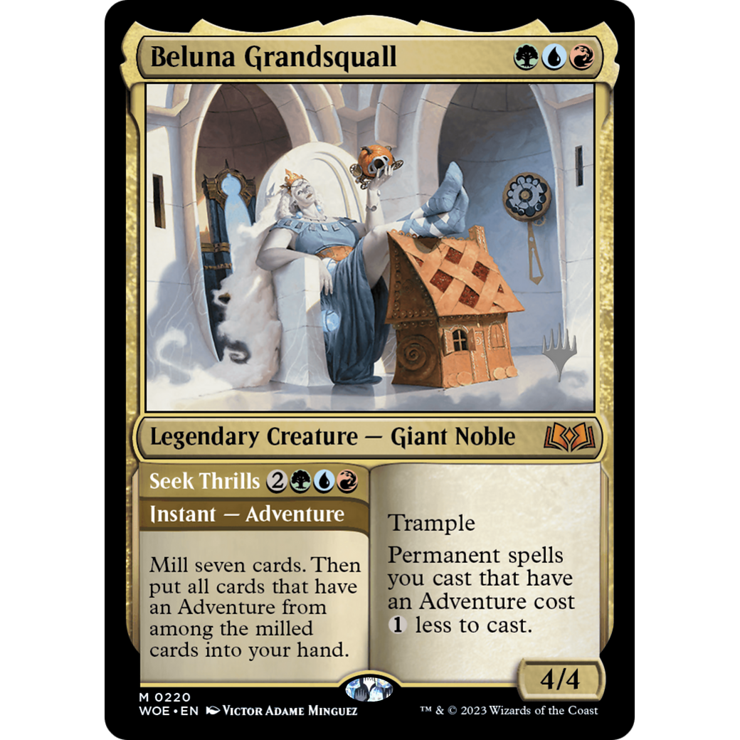 Beluna Grandsquall // Seek Thrills (PPWOE-220P) - Wilds of Eldraine Promos