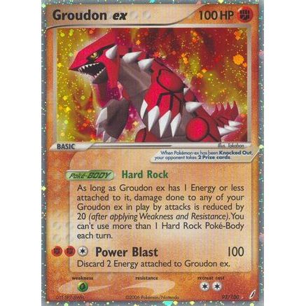 Groudon ex 93/100 - Crystal Guardians Holofoil