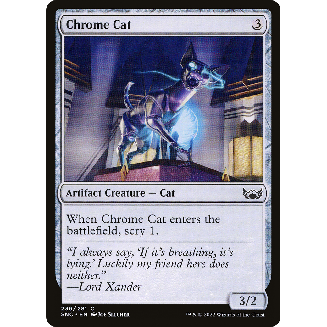 Chrome Cat (SNC-236) - Streets of New Capenna Foil