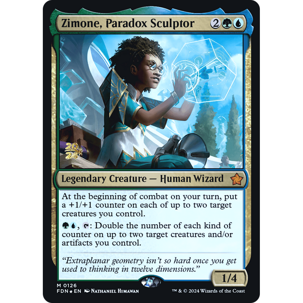Zimone, Paradox Sculptor (PRE-126S) - Foundations Promos Foil