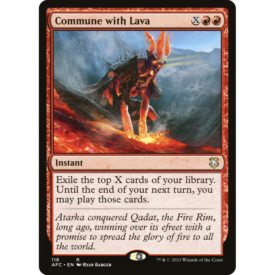Commune with Lava (AFC-118) - Forgotten Realms Commander