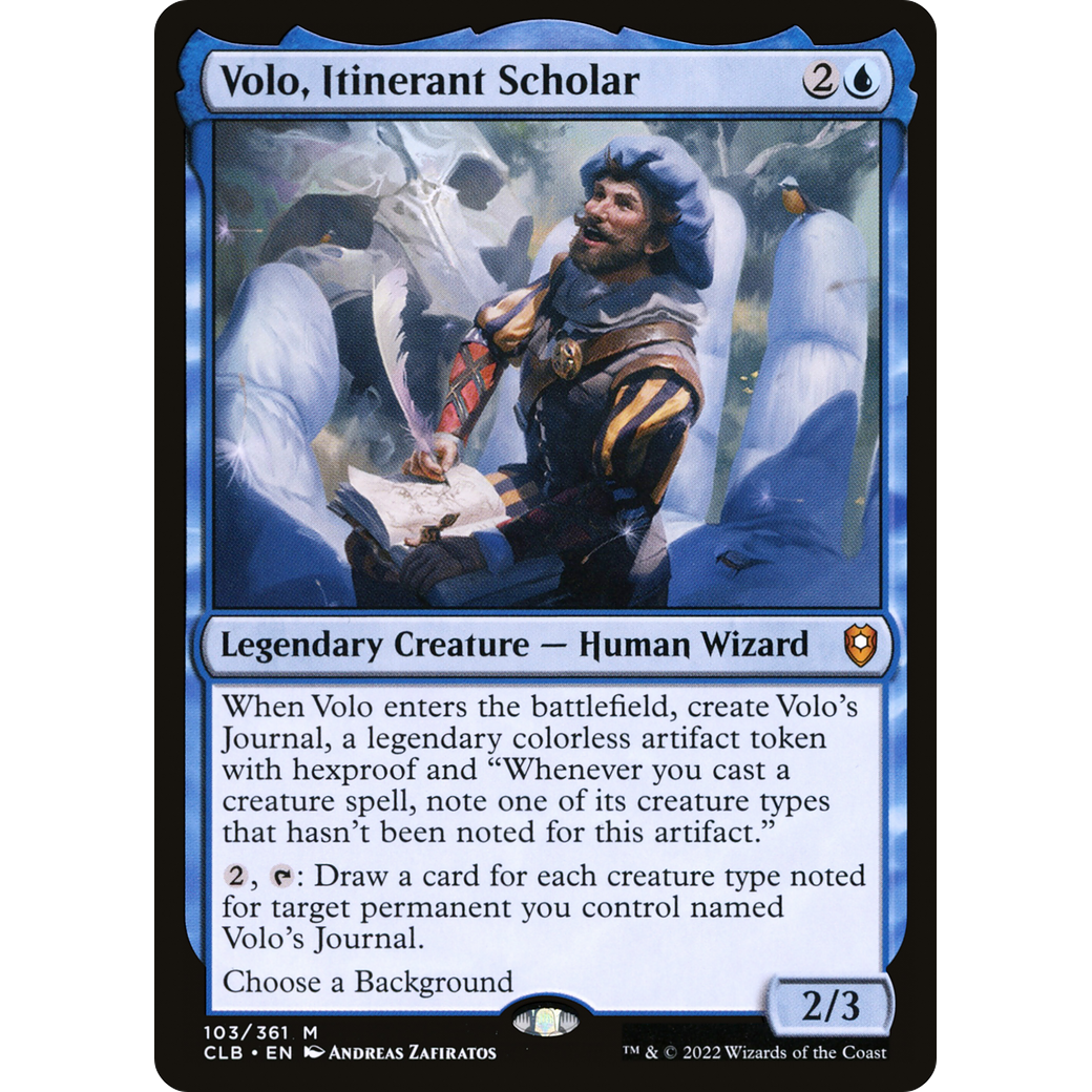 Volo, Itinerant Scholar (CLB-103) - Commander Legends: Battle for Baldur's Gate
