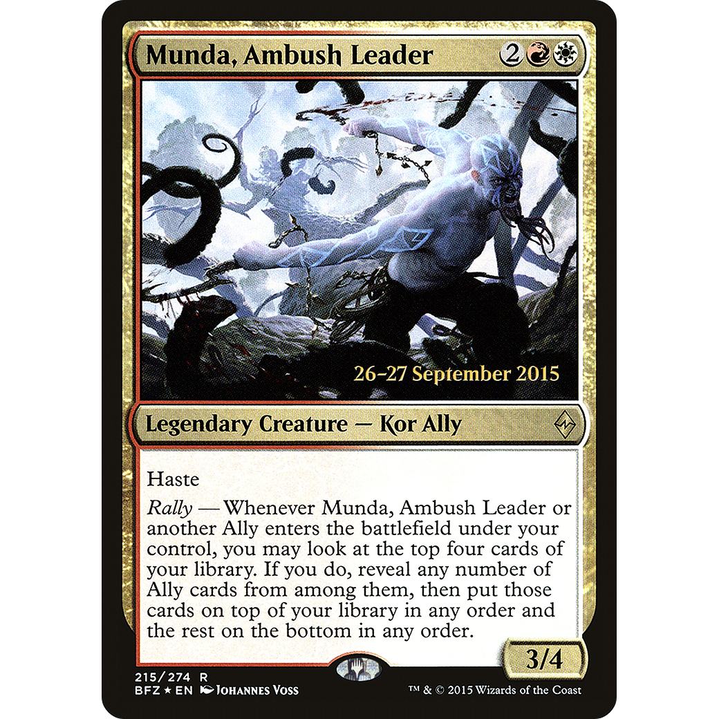 Munda, Ambush Leader (PRE-215) - Battle for Zendikar Promos Foil