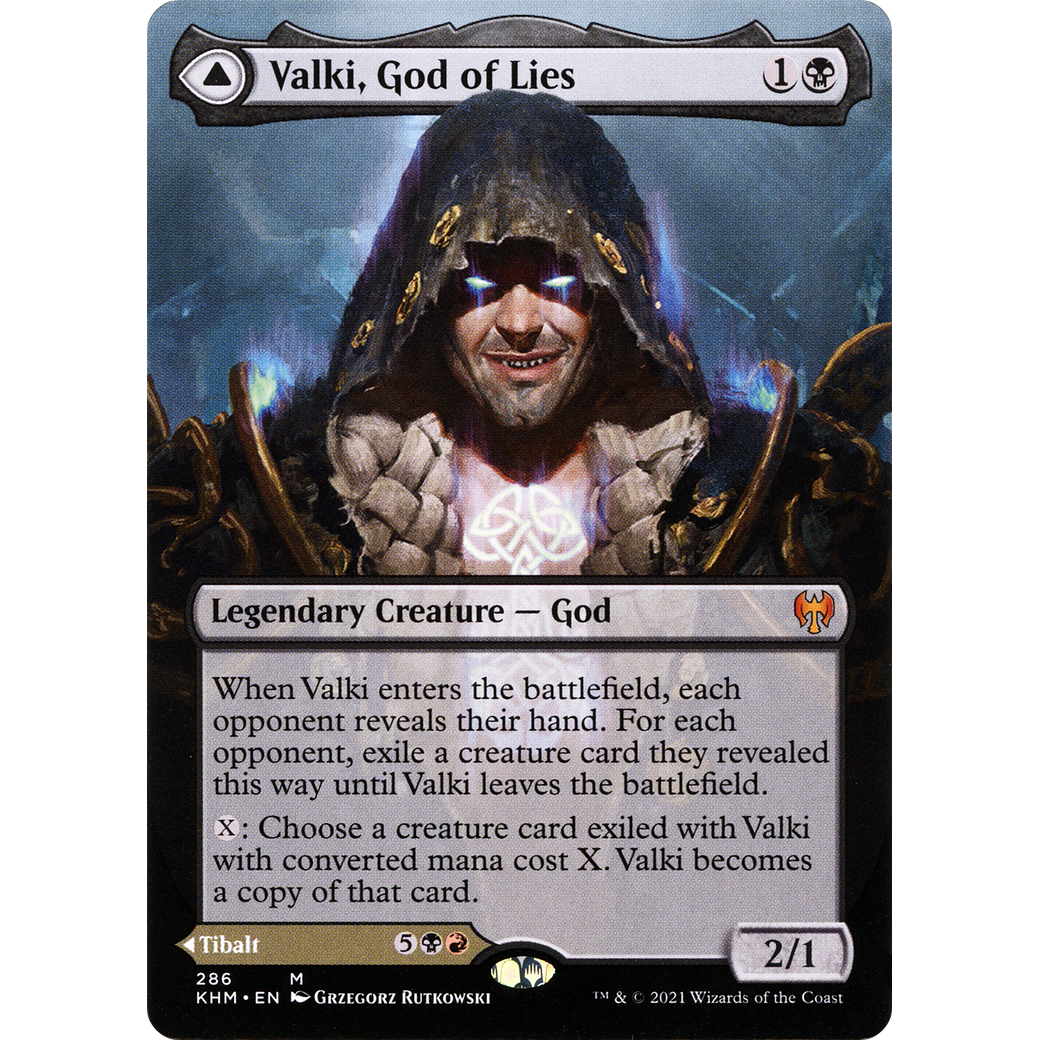 Valki, God of Lies (Borderless) (KHM-286) - Kaldheim (Borderless)