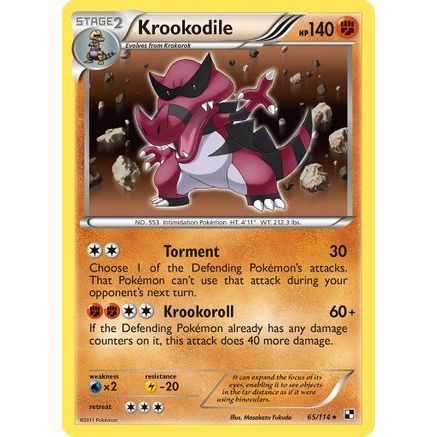 Krookodile 65/114 - Black and White Holofoil