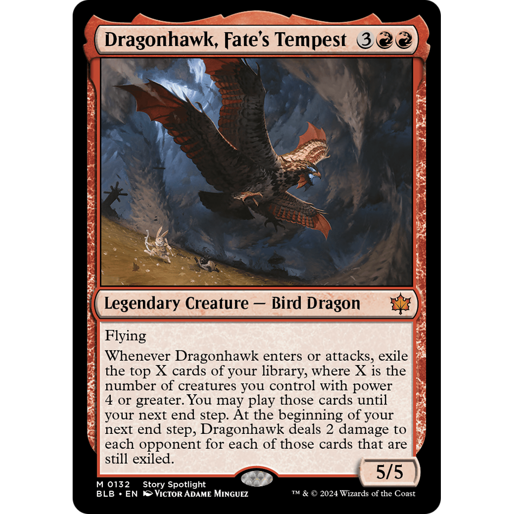 Dragonhawk, Fate's Tempest (BLB-132) - Bloomburrow Foil
