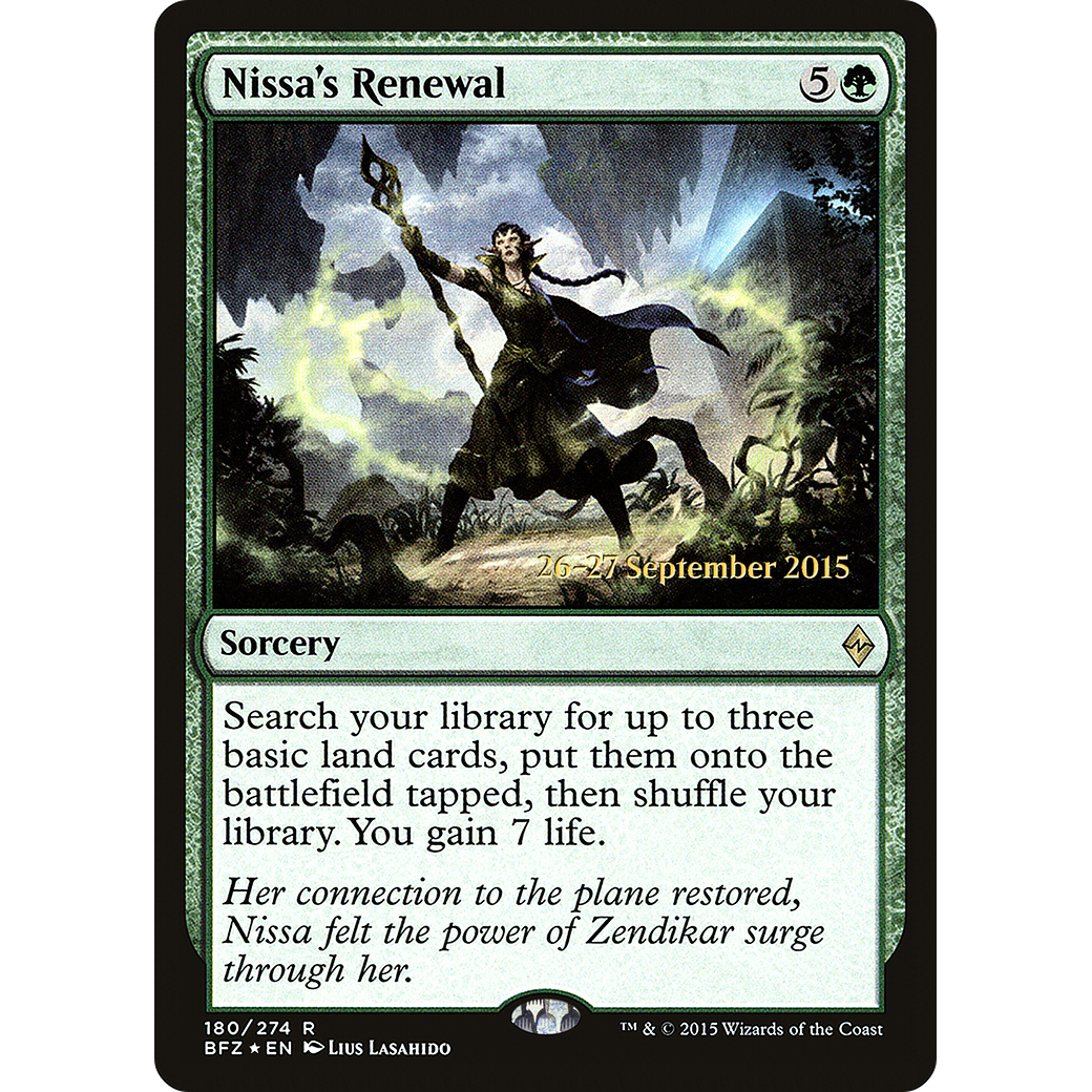 Nissa's Renewal (PRE-180) - Battle for Zendikar Promos Foil