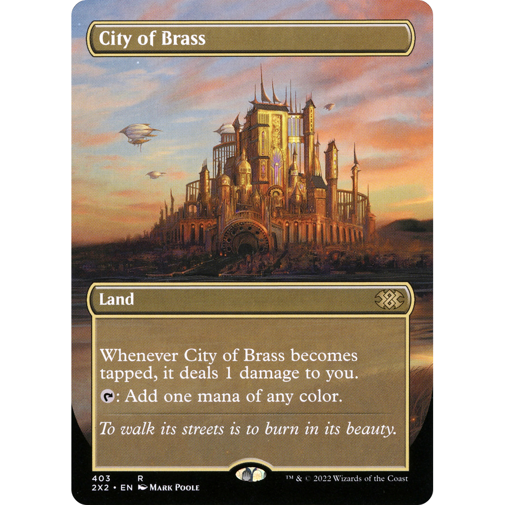 City of Brass (Borderless) (2X2-403) - Double Masters 2022 (Borderless) Foil