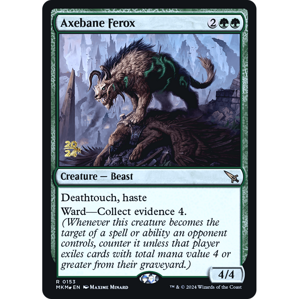 Axebane Ferox (PRE-153S) - Murders at Karlov Manor Promos Foil
