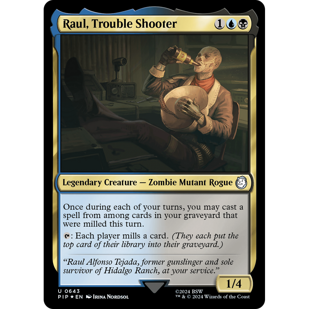 Raul, Trouble Shooter (PIP-643) - Fallout Foil